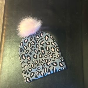 Leopard print hat beanie